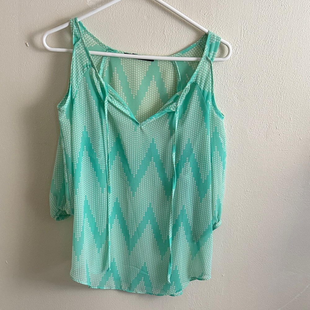 Maurices Mint Chevron Blouse